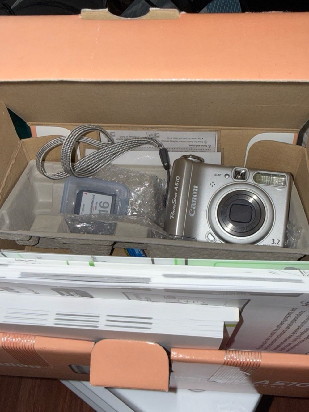 Canon PowerShot A510 Silver Compact Digital Camera with Wrist Strap